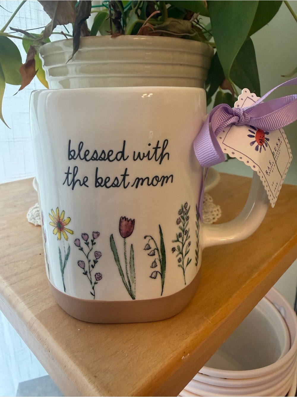 Rae Dunn “Blessed with the best mom” Ceramic Mug